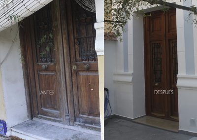 puerta de entrada restaurada